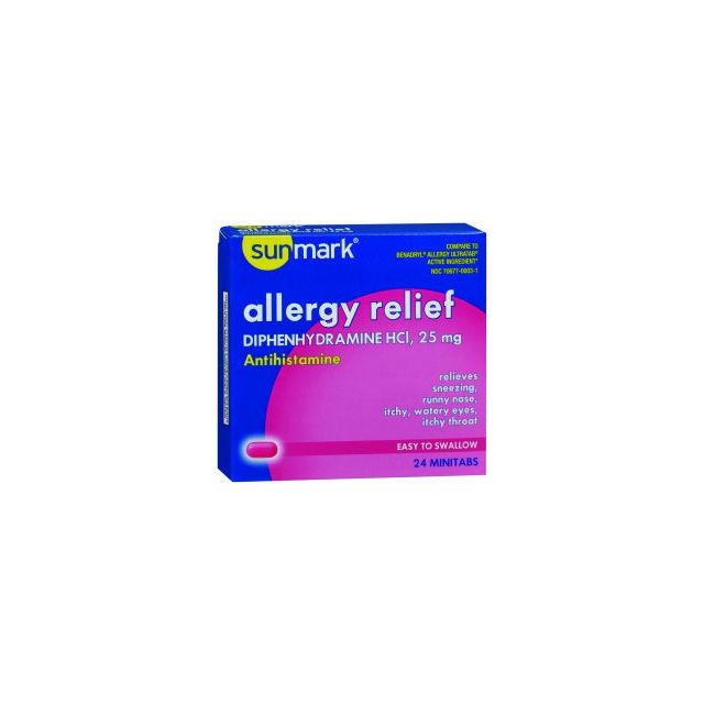 McKesson Brand 70677000301 - sunmark® Diphenhydramine Allergy Relief - 24/Box