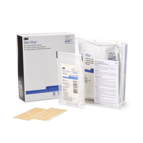 3M A1847 - 3M™ Steri-Strip™ Antimicrobial Skin Closure Strip - 50/Box