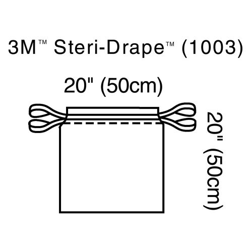 3M 1003 - 3M Steri- Sterile Isolation Surgical Drape, 20 W x 20 L Inch
