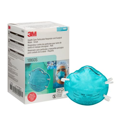 3M 1860S - 3M Particulate Respirator / Surgical Mask, Small, Blue - Each