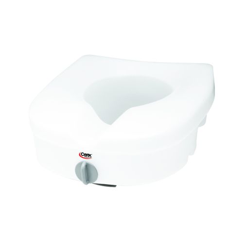 Apex-Carex Healthcare FGB30500 0000 - Carex Raised Toilet Seat, E-Z Lock, 5-Inch Height, White, 300 lbs. Weight Capacity