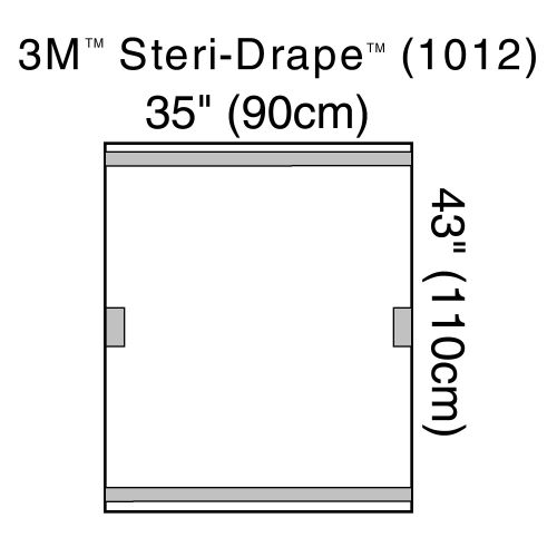 3M 1012 - 3M Steri-Drape Fluoroscope Cover, Sterile, Transparent Plastic, Disposable, 35" x 43"