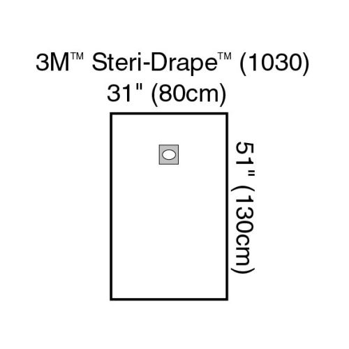 3M 1030 - 3M Steri- Sterile Aperture EENT Drape, 31 W x 51 L Inch