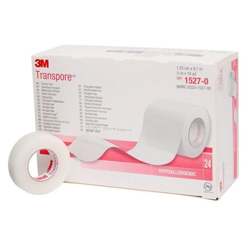 3M 1527-0 - 3M™ Transpore™ Plastic Medical Tape, 1/2 Inch x 10 Yard, Transparent