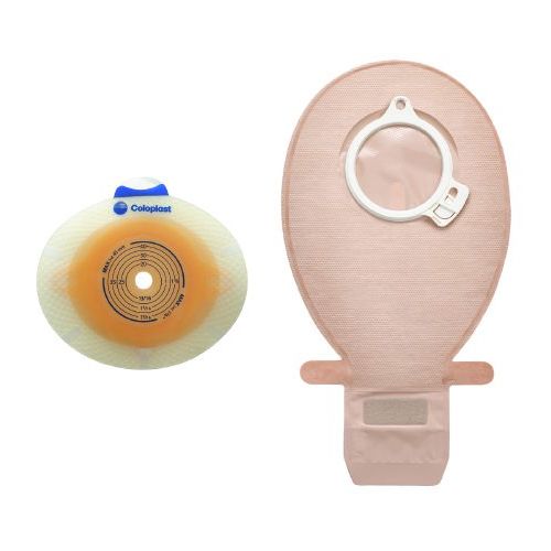 Coloplast 10155 - SenSura® Click Two-Piece Closed End Opaque Filtered Ostomy Pouch, 7 Inch Length, 50 mm Flange - 30/Box