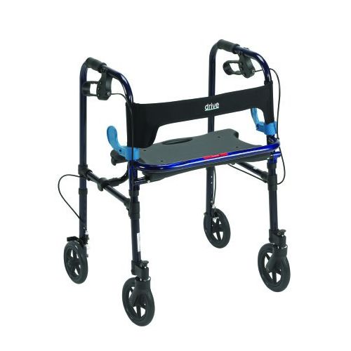 Drive Medical 10243 - drive™ Clever-Lite 4 Wheel Rollator, Blue - 1/Each