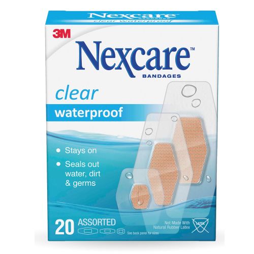 3M 05113199524 - 3M™ Nexcare™ Waterproof Adhesive Strip, Assorted Sizes - 20/Box