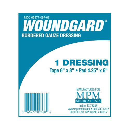 MPM Medical MP00099C - WoundGard® White Adhesive Dressing, 6 x 8 Inch - 30/Bag