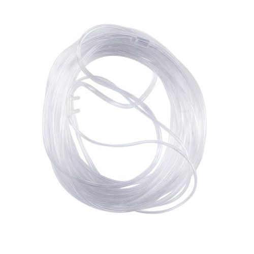 McKesson 32640 Nasal Cannula Low Flow Delivery McKesson Adult Curved Prong / NonFlared Tip 25 Foot Clear - Each
