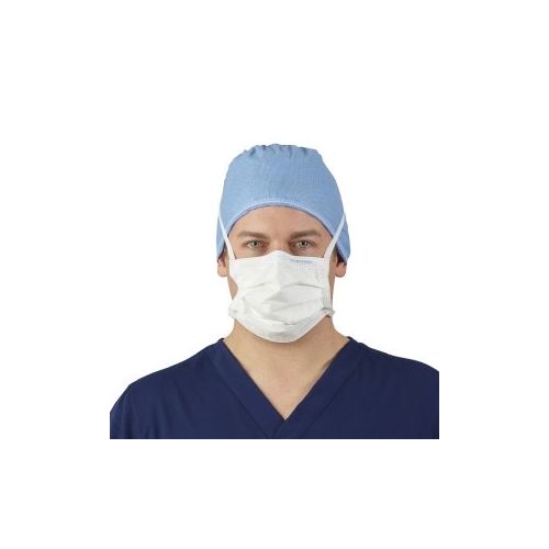 O&M Halyard 49214 Fog Free Tie On Mask Surgical Blue 50/BX