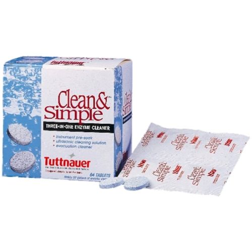 Tuttnauer CS0144 Clean & Simple - Ultrasonic/Enzymatic 144 Tablets