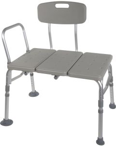Drive Medical 12011KD-1 - drive™ Aluminum Knocked Down Bath Transfer Bench, 17½ – 21½ Inch Seat Height - 1/Each