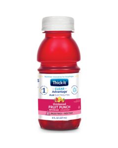 Kent Precision Foods B100-L9044 - Thick-It® Clear Advantage® Plus Electrolytes Nectar Consistency Fruit Punch Thickened Beverage, 8 oz. Bottle - 24/Case