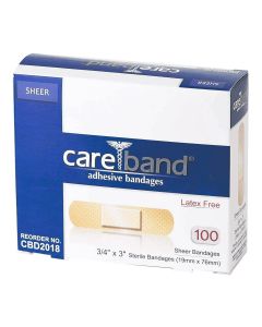 ASO Corporation CBD2018-012-000 - Careband™ Sheer Adhesive Strip, 3/4 x 3 Inch