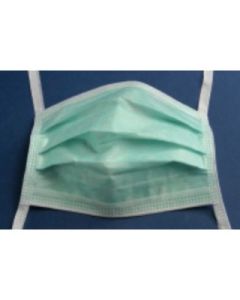 Cardinal 72835 Secure-Gard Tie On Mask Green, ASTM Level-1, 50/Bx