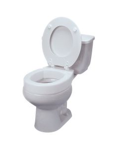 Maddak 725711000 - Maddak Tall-ette® Toilet Seat - Standard, Hinged, White, 350 lbs. Capacity - 1/Each
