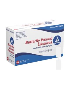 Dynarex 3615 - dynarex® Butterfly Wound Closure Strip, 3/8 by 1-13/16 Inches