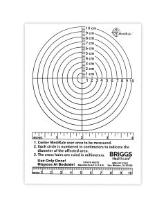Mabis Healthcare D 6252 - Briggs® MediRule™ Wound Measuring Device - 250/Box