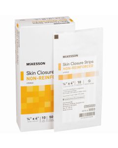 McKesson Brand 3003 - McKesson Non-Reinforced Skin Closure Strip, 1/4 x 4 in.