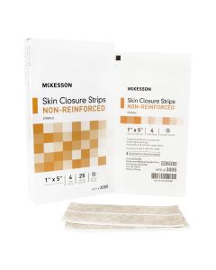 McKesson Brand 3005 - McKesson Non-Reinforced Skin Closure Strip, 1 x 5 Inch