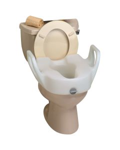 Maddak 725753111 - Lock-On Elevated Toilet Seat with Arms - 1/Each